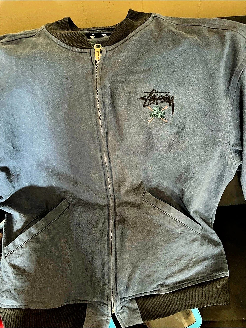 Stussy Zip Front Graphic Jacket vintage